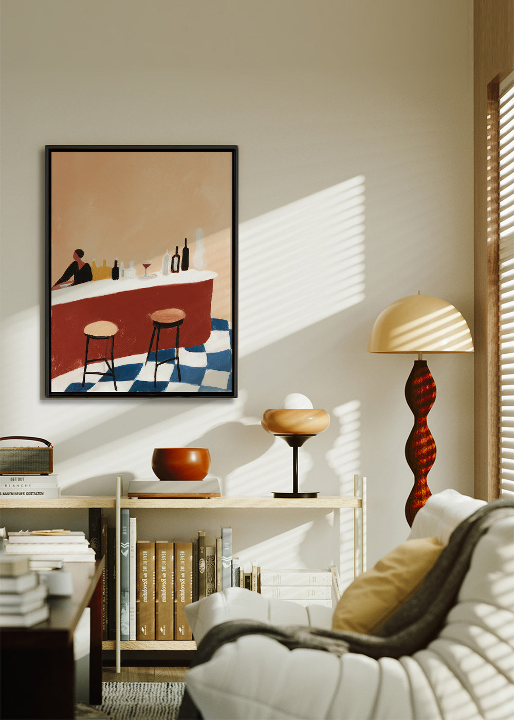 Køkkenkunst: bar med glas – Canvas1