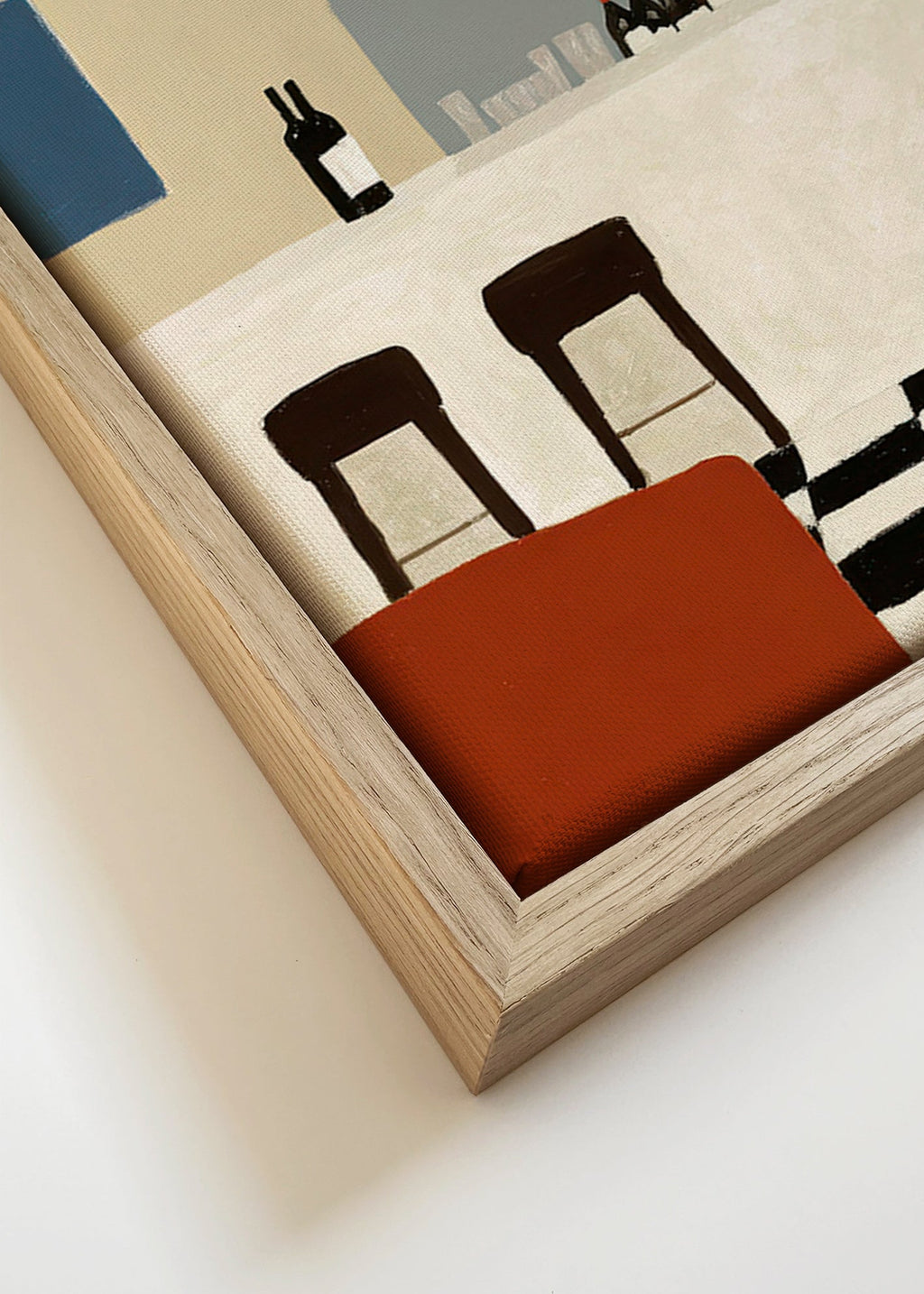 Køkkenkunst med bue og minimalistisk bar – Canvas detail