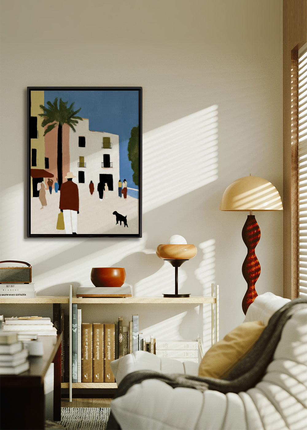 Køkkenkunst: Middelhavs-gåtur med palme – Canvas2