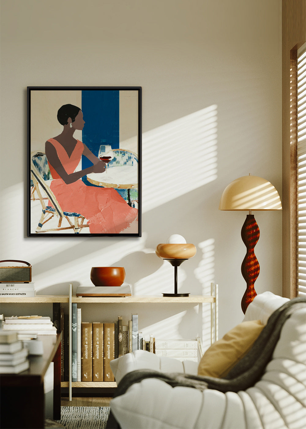 Køkkenkunst kvinde med vin – Canvas1