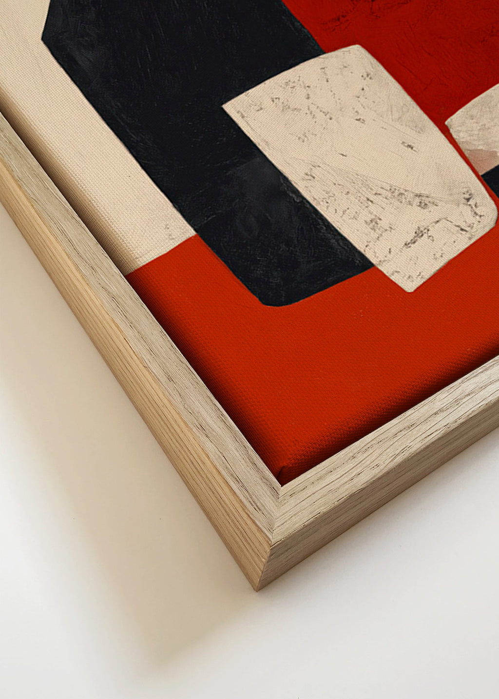 Køkkenkunst med geometrisk flaske og glas – Canvas detail