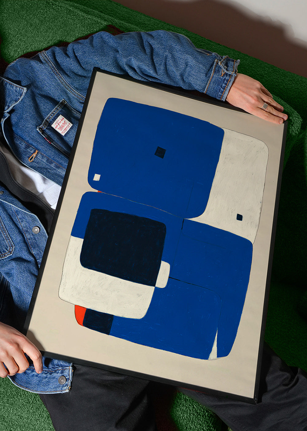 Abstrakt billede med koboltblå blokke – Product3