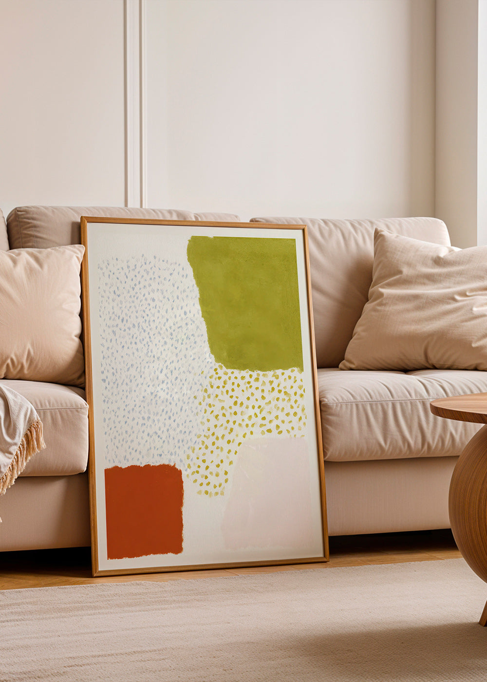 Botanisk plakat med oliven- og terrakottablokke – Product2