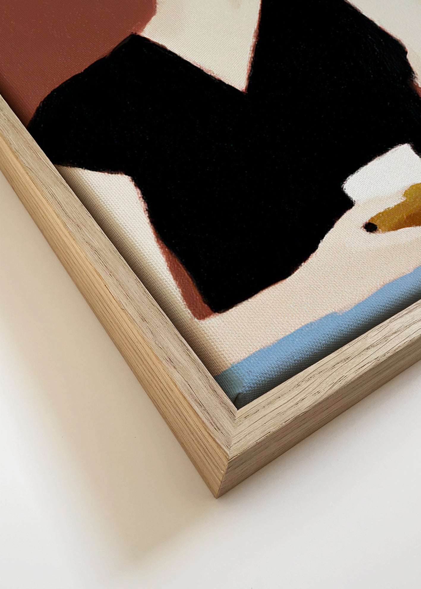 Køkkenkunst: kvinde med glas – Canvas detail