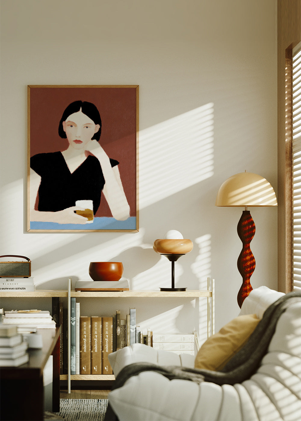 Køkkenkunst: kvinde med glas – Product1