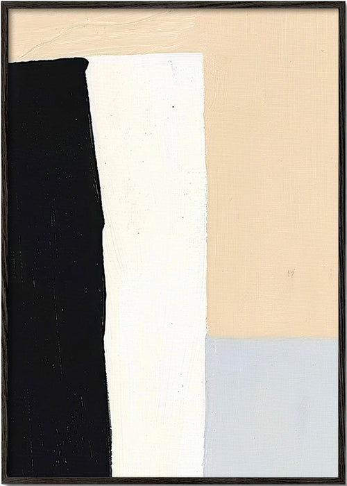 Abstrakt kunst med lodrette flader – Black Frame
