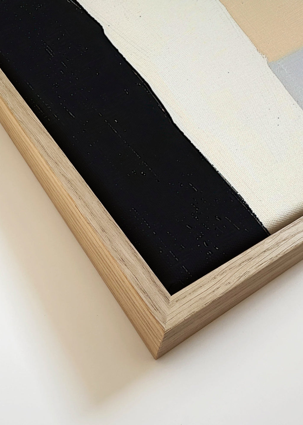 Abstrakt kunst med lodrette flader – Canvas detail
