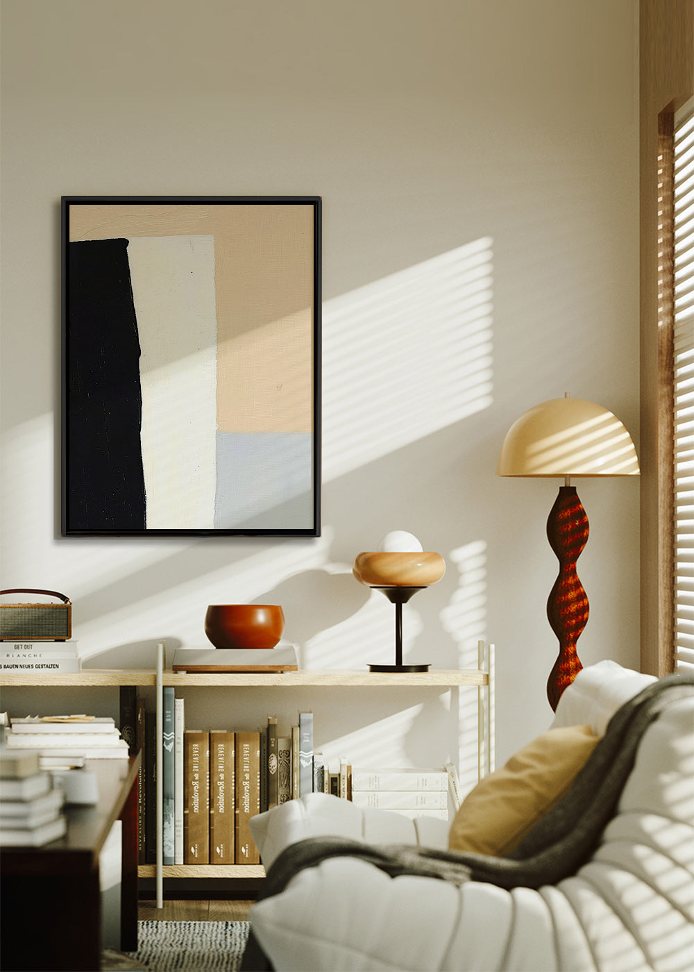 Abstrakt kunst med lodrette flader – Canvas2