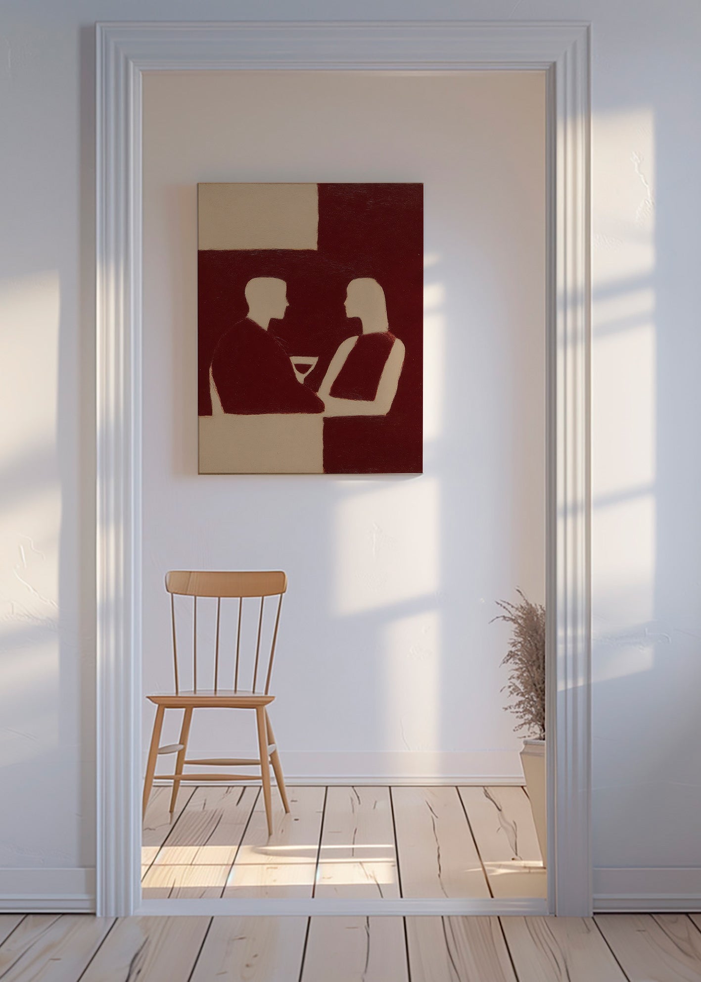 Køkkenkunst i silhuet – Canvas
