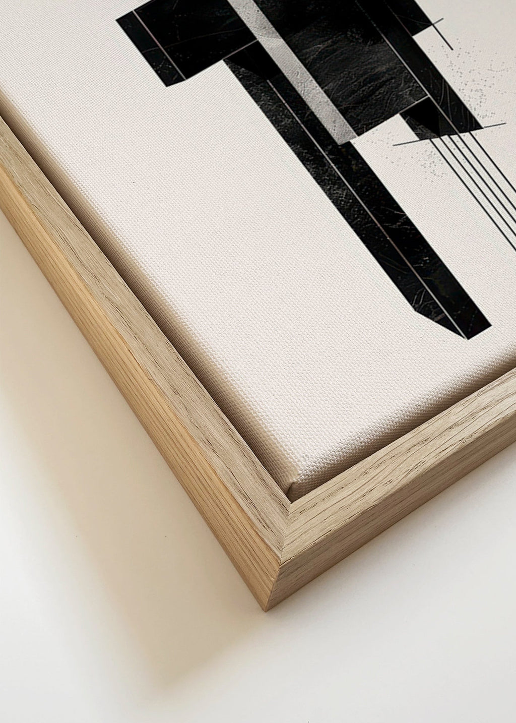 Geometrisk plakat Monolit struktur – Canvas detail