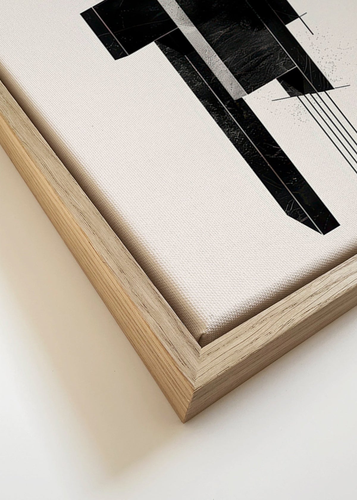 Geometrisk plakat Monolit struktur – Canvas detail