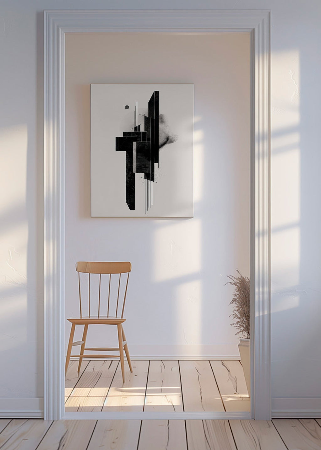 Geometrisk plakat Monolit struktur – Canvas