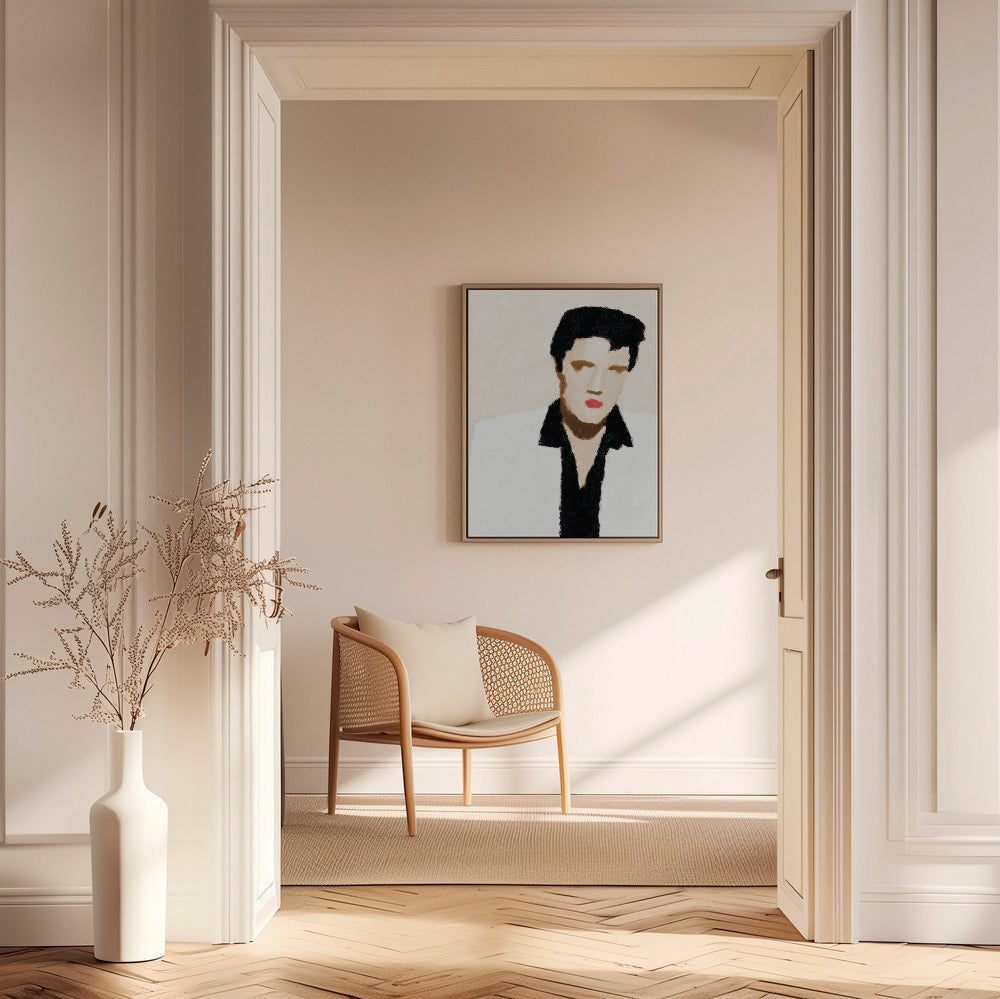 Illustration portræt minimalistisk med ikonisk udtryk – Canvas1
