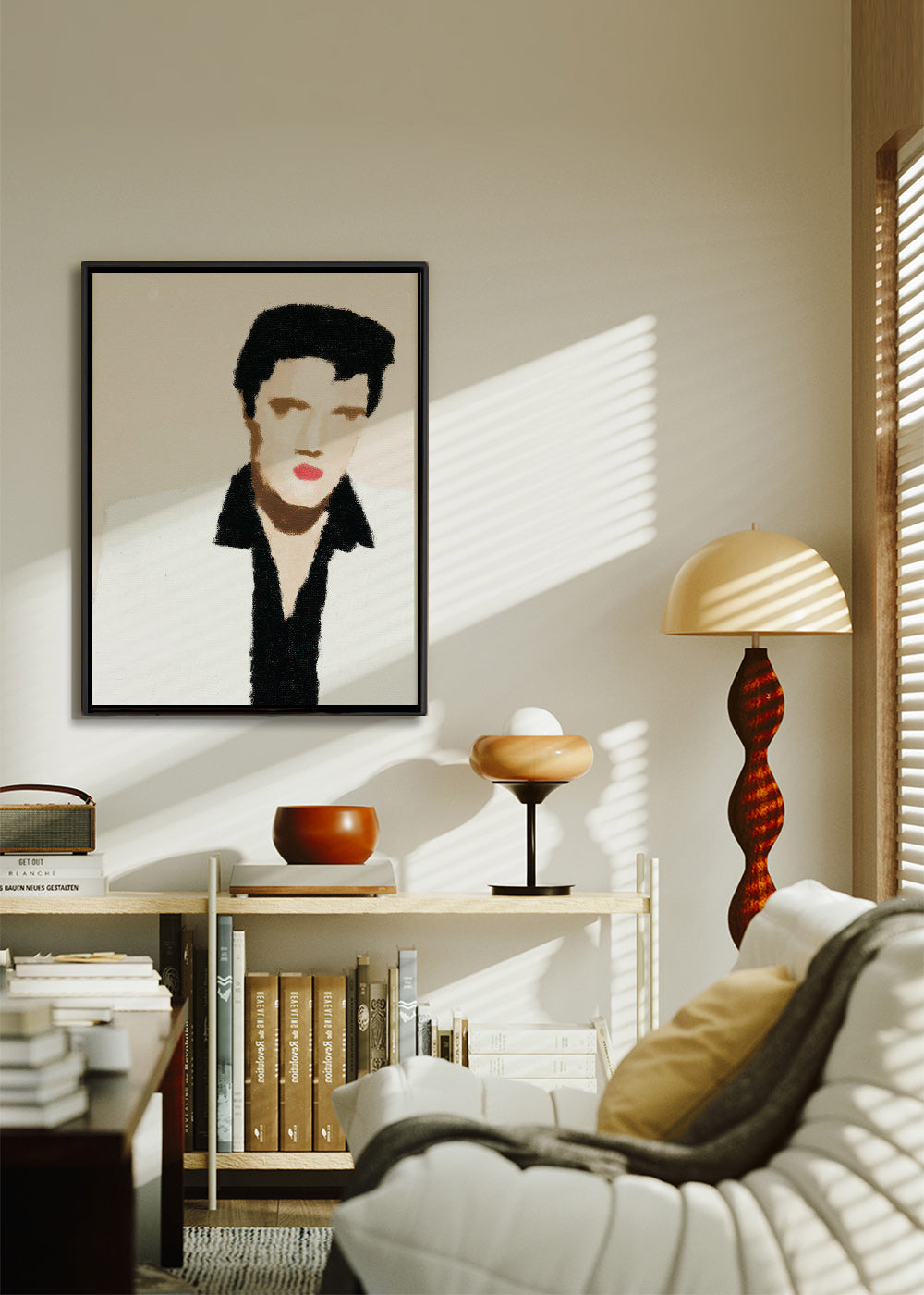 Illustration portræt minimalistisk med ikonisk udtryk – Canvas2