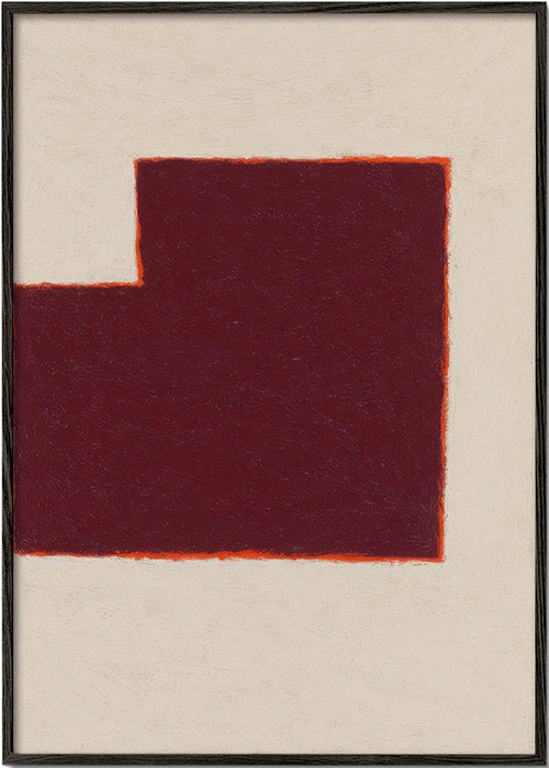 Abstrakt billede bordeaux geometrisk blok – Black Frame