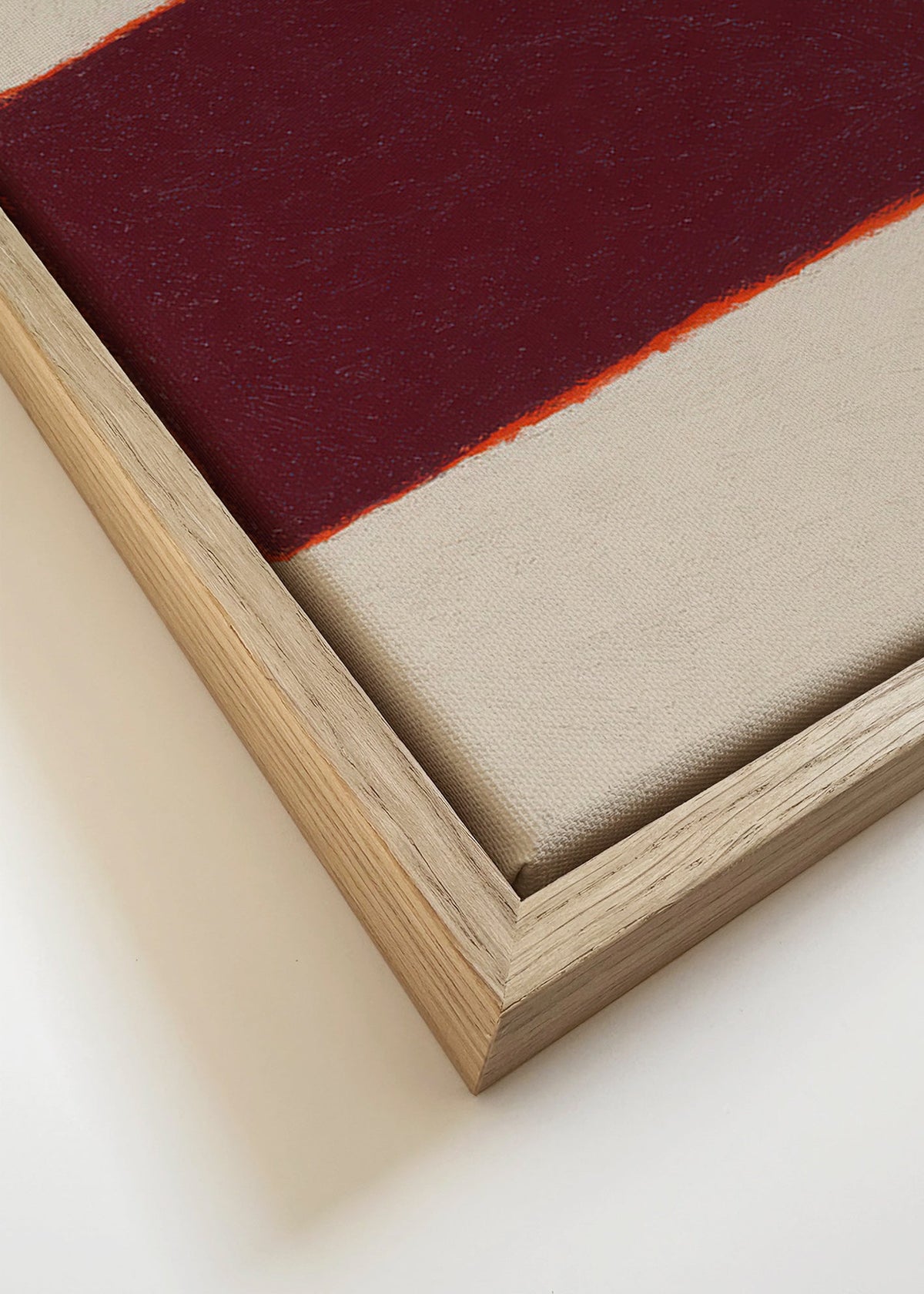 Abstrakt billede bordeaux geometrisk blok – Canvas detail