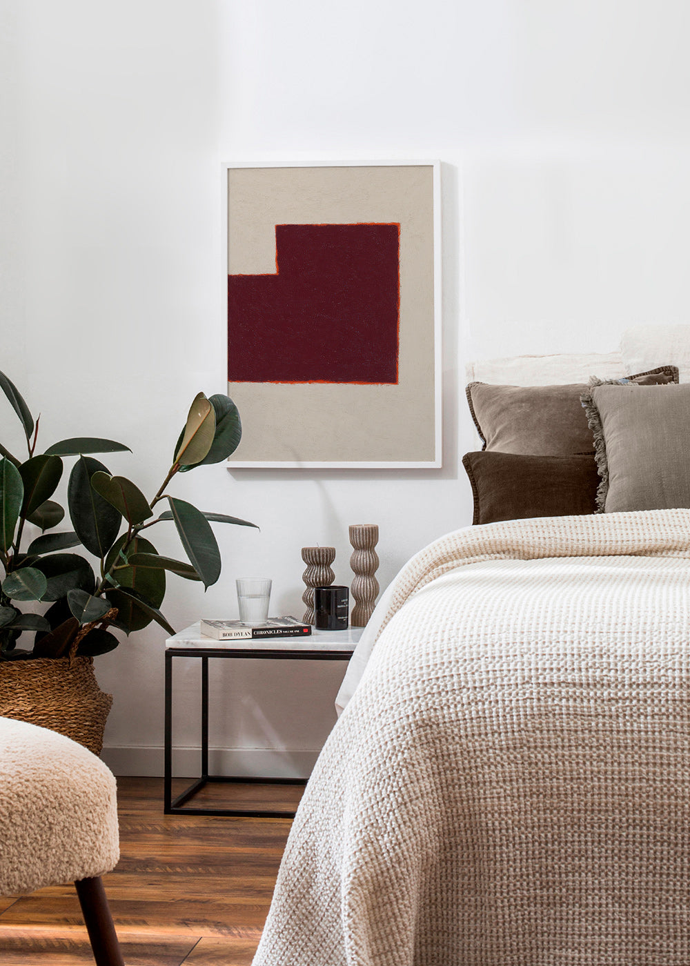 Abstrakt billede bordeaux geometrisk blok – Product1