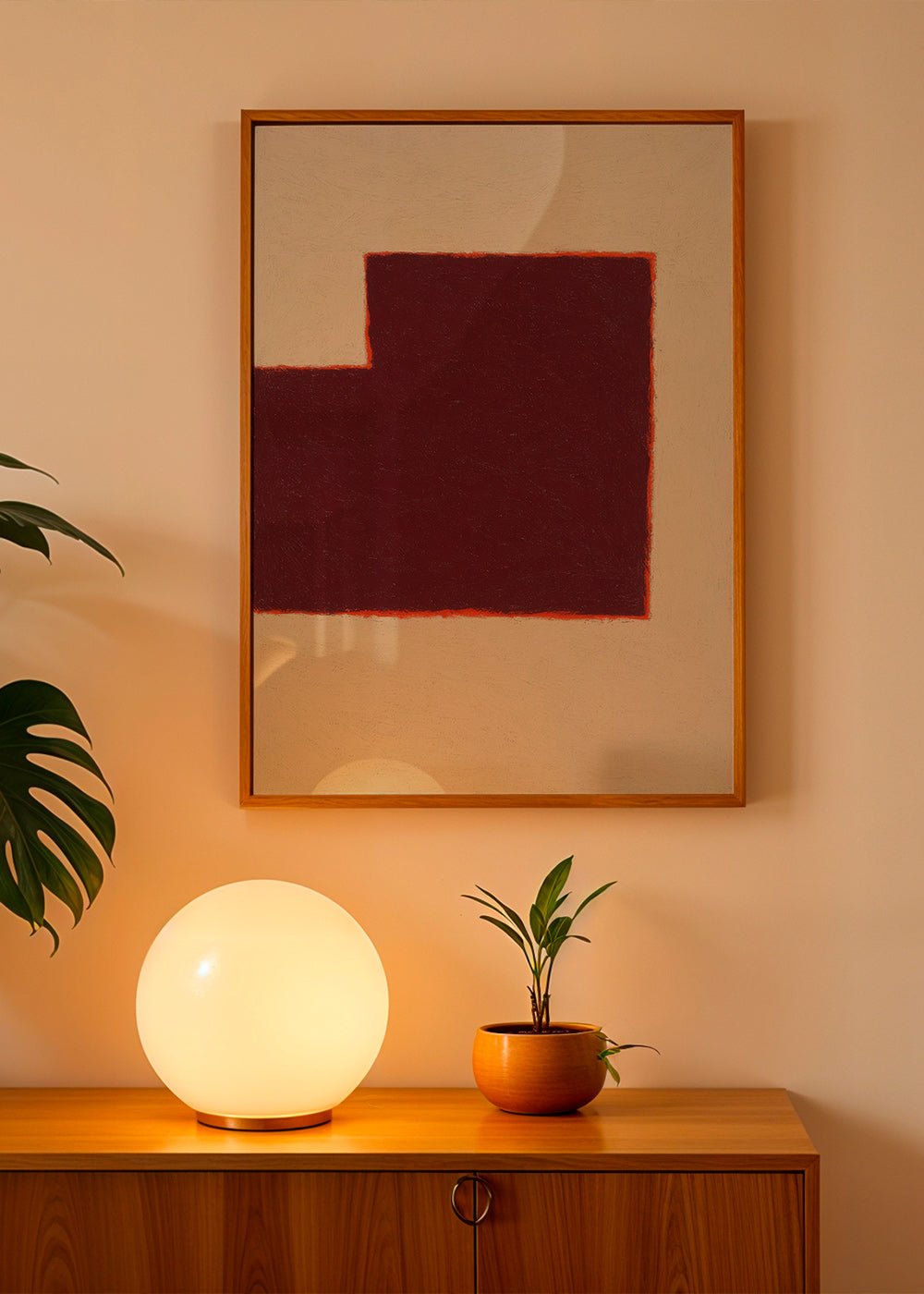 Abstrakt billede bordeaux geometrisk blok – Product3
