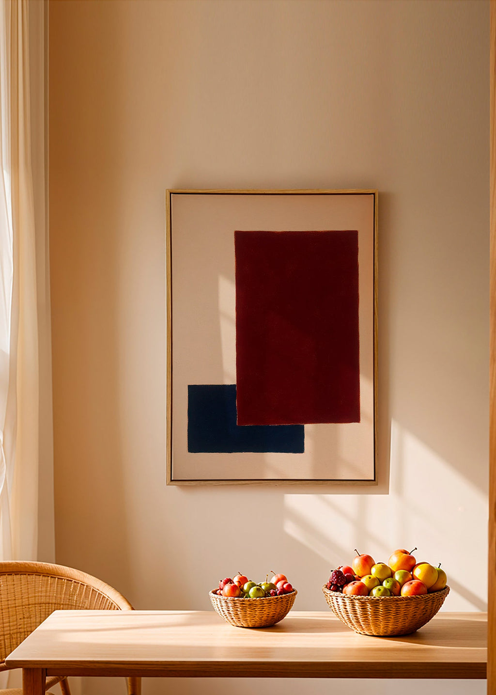Geometrisk maleri med overlappende rektangler – Canvas1