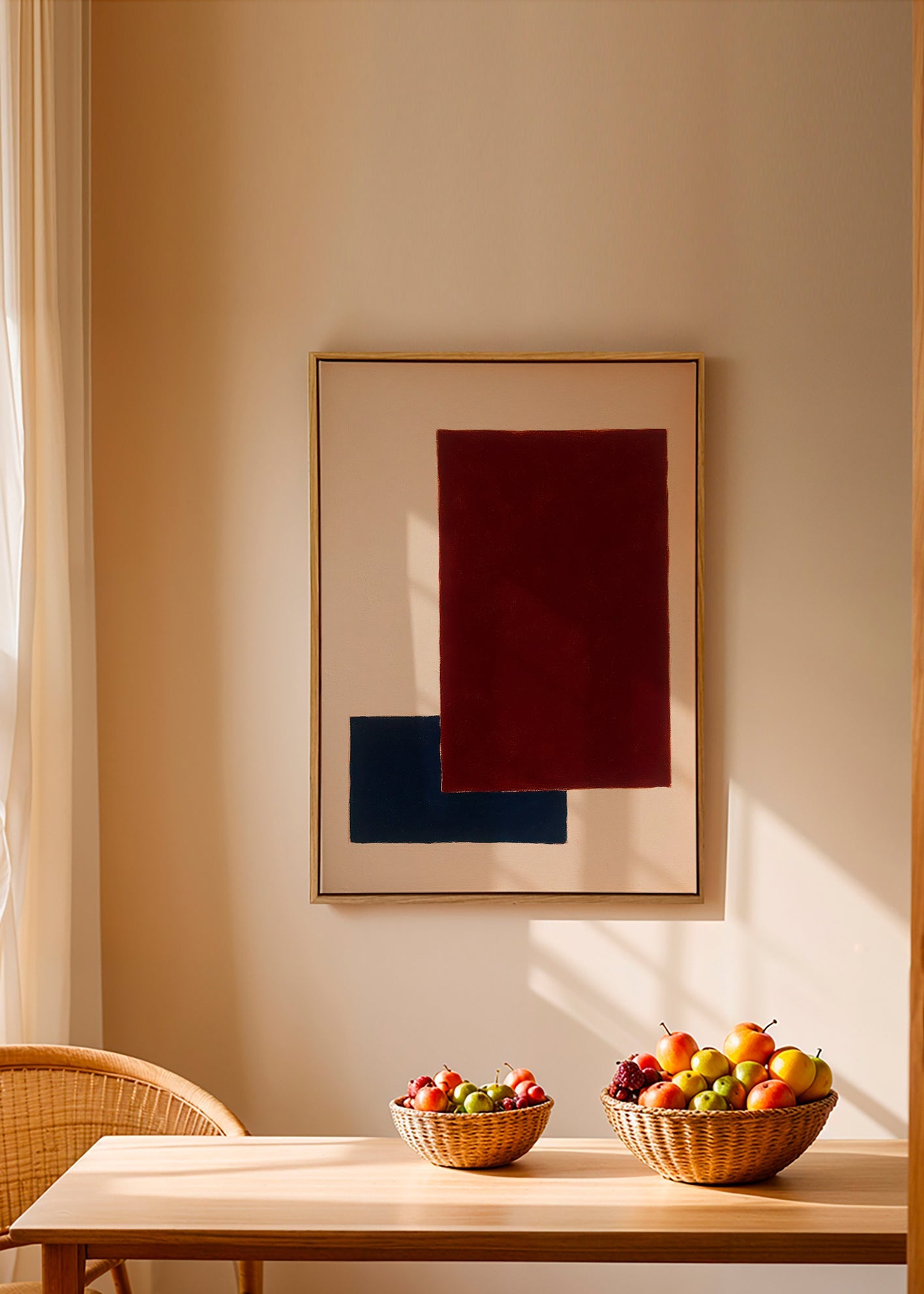 Geometrisk maleri med overlappende rektangler – Canvas1