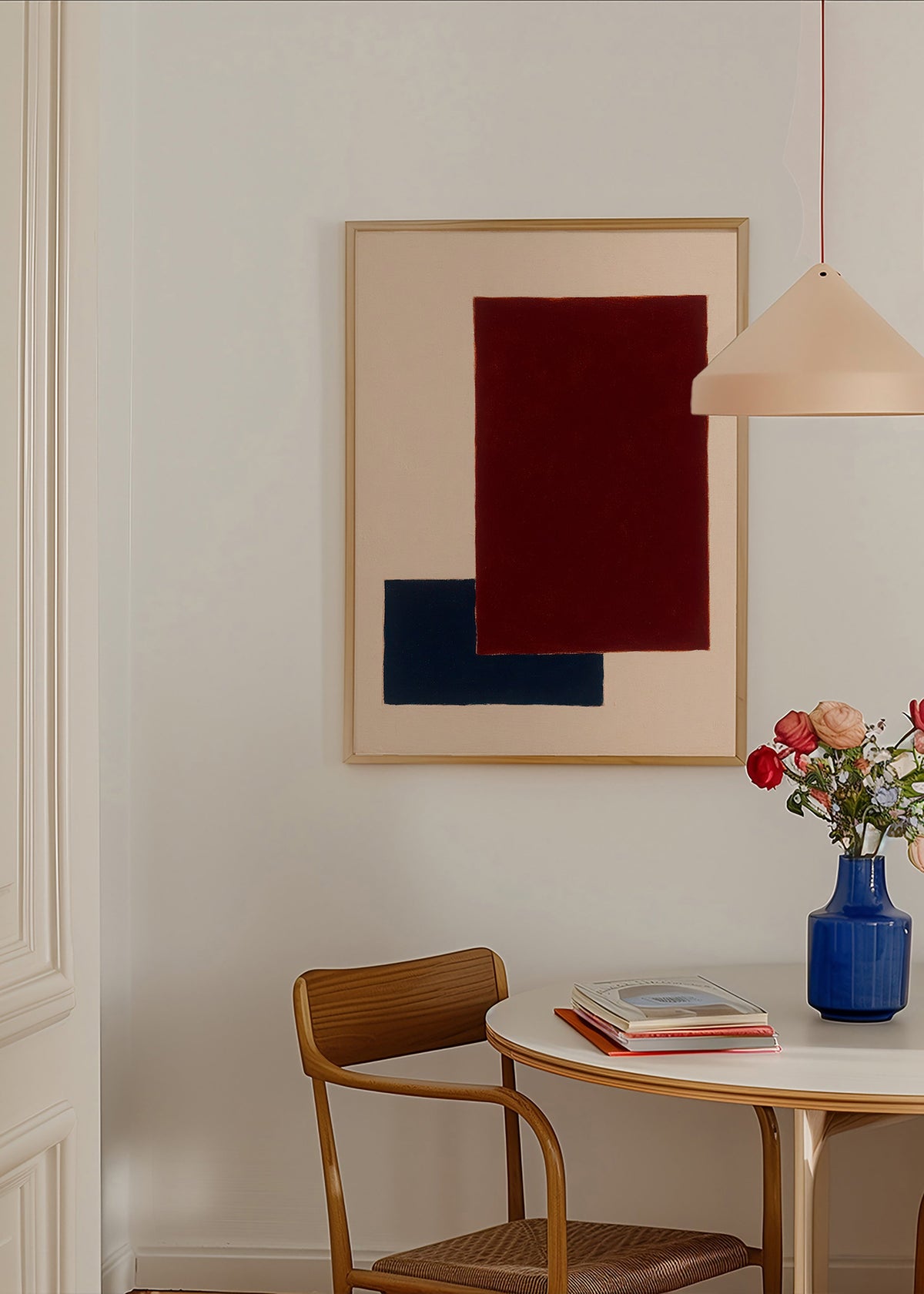 Geometrisk maleri med overlappende rektangler – Product1
