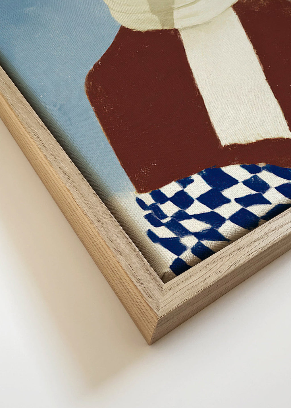 Plakat hund med vinterskjerf – Canvas detail