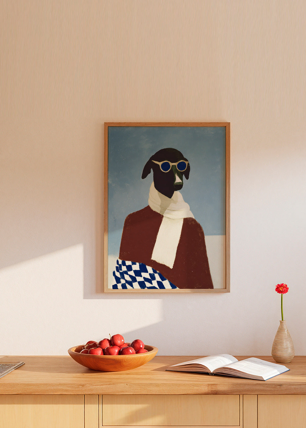 Plakat hund med vinterskjerf – Product2