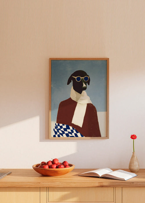 Plakat hund med vinterskjerf – Product2