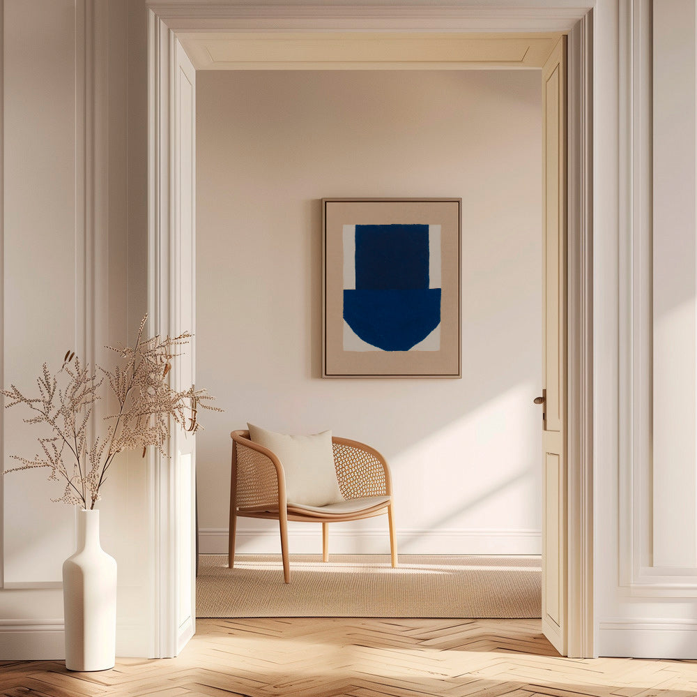 Geometrisk billede med navy blok – Canvas2