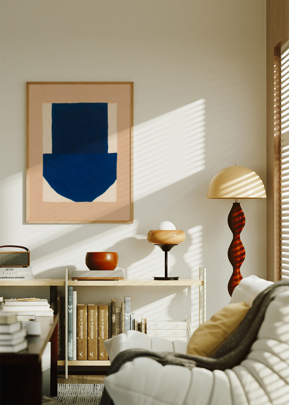 Geometrisk billede med navy blok – Product2