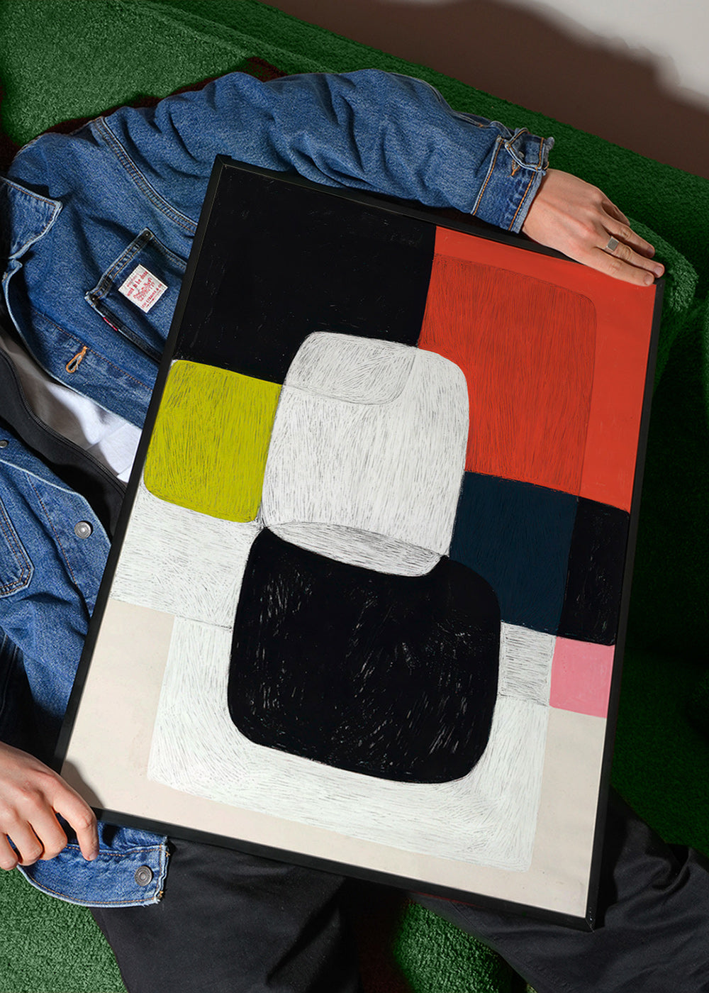 Geometrisk billede med farveblokke – Product2