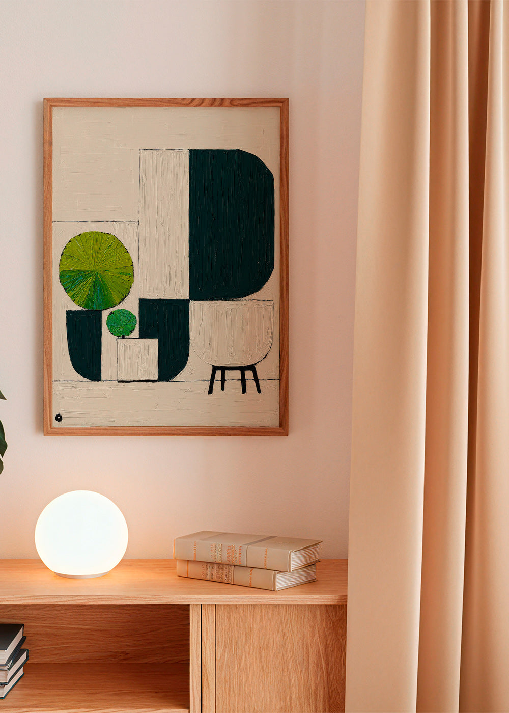 Botanisk plakat med geometriske bladmotiver – Product1