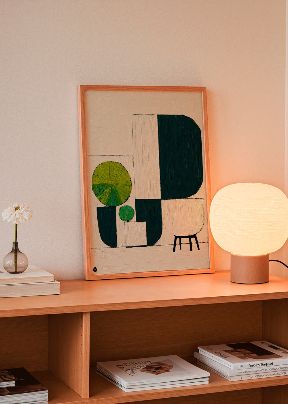 Botanisk plakat med geometriske bladmotiver – Product3