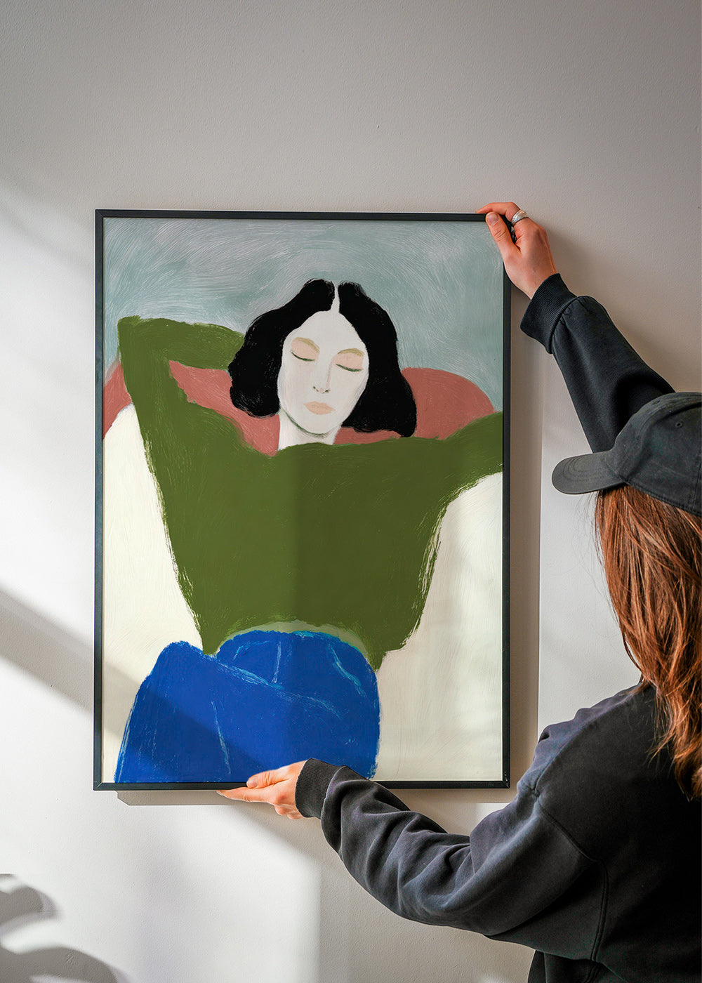 Liggende illustration med grøn sweater – Product3