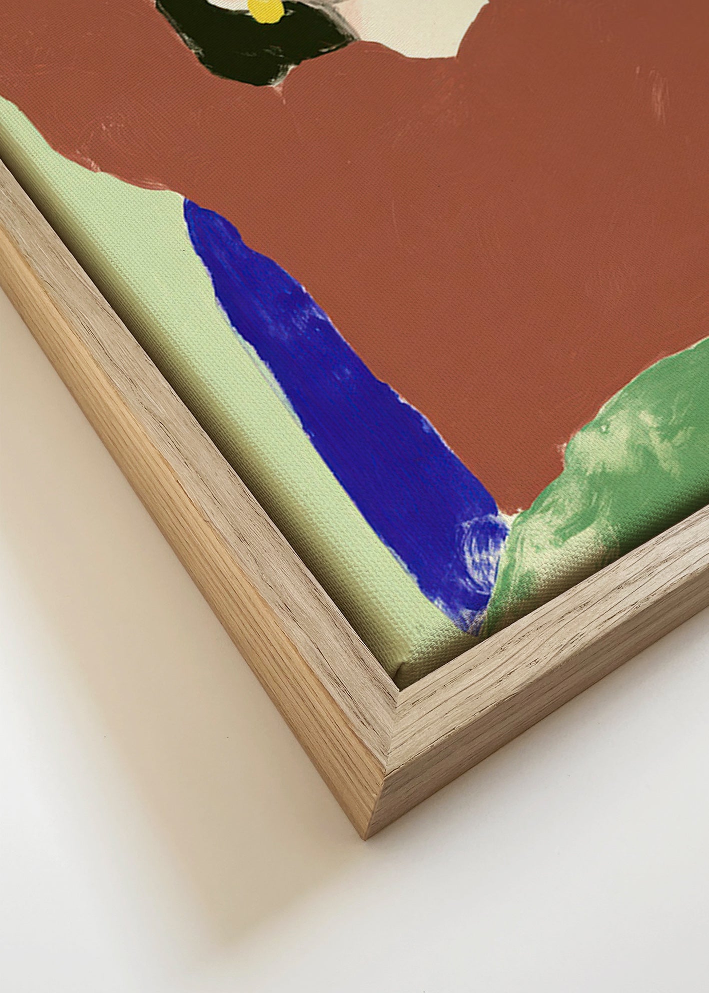 Illustration af liggende figur med roligt udtryk – Canvas detail