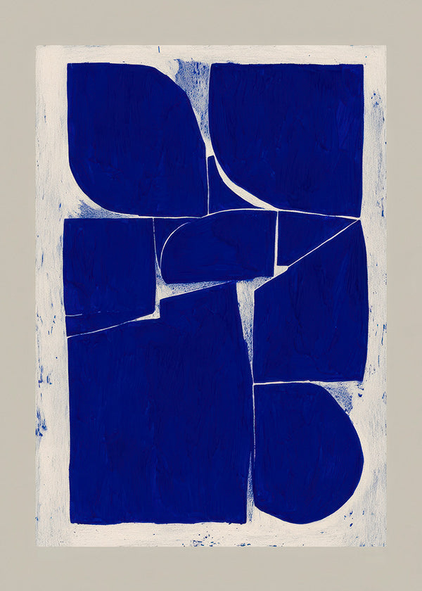 Geometrisk kunst indigo blokke