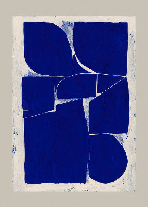 Geometrisk kunst indigo blokke