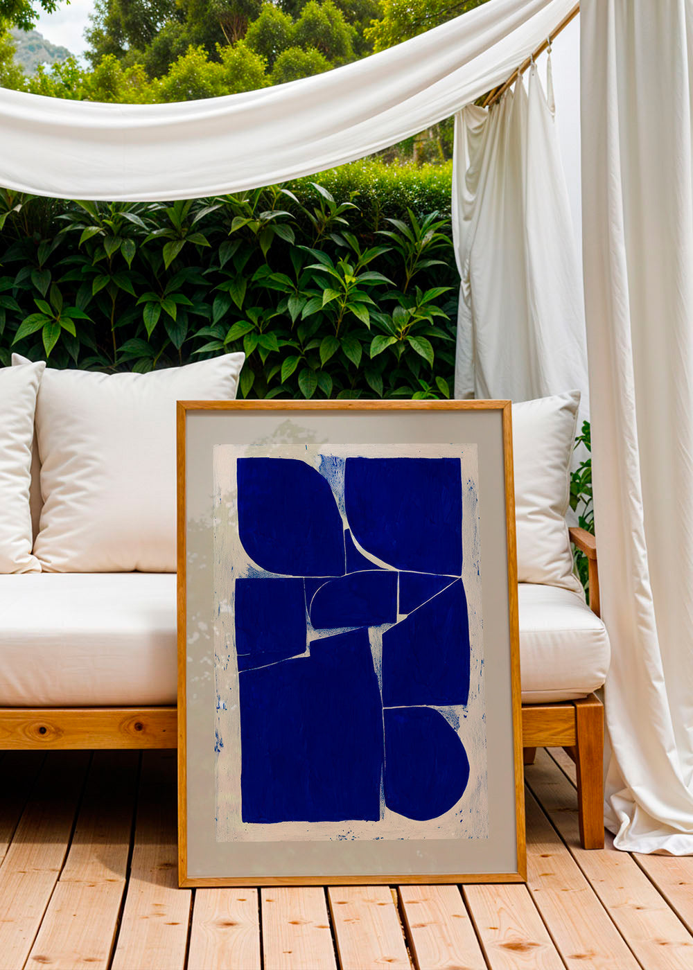 Geometrisk kunst indigo blokke – Product1