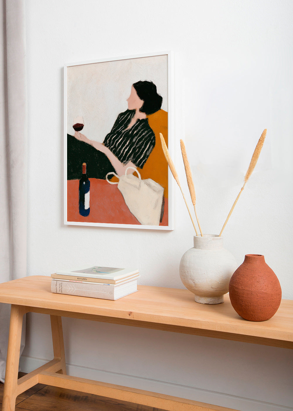 Køkkenkunst kvinde med vinglas – Product1