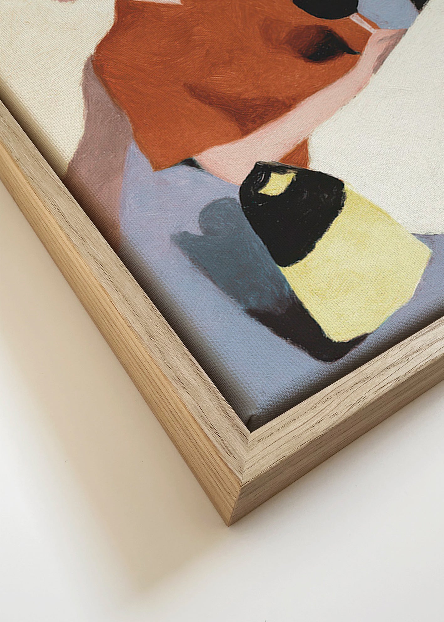 Køkkenkunst kvinde med vinglas – Canvas detail