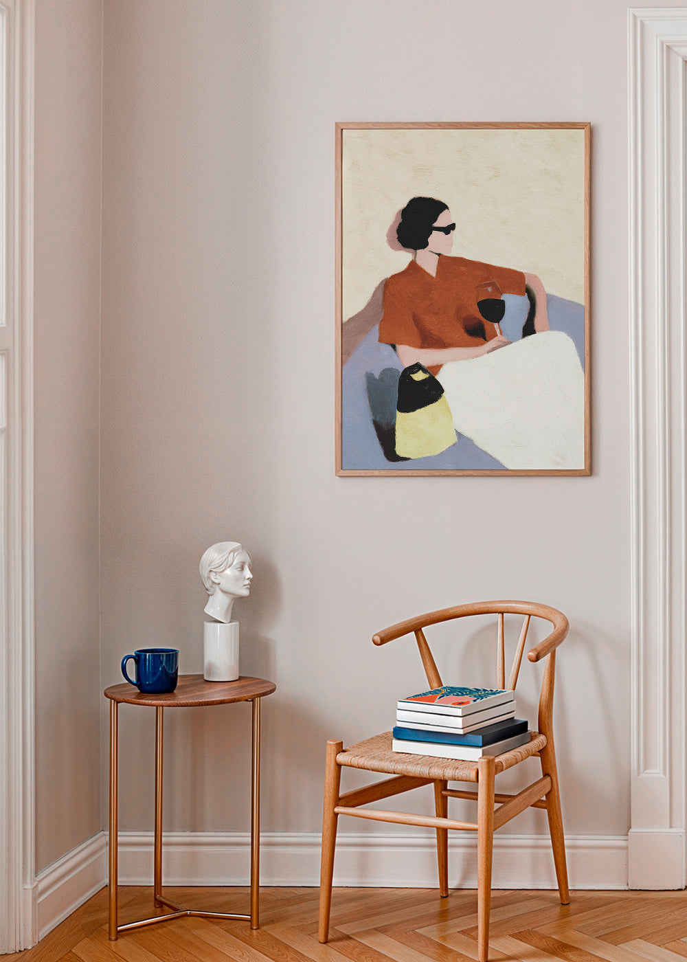 Køkkenkunst kvinde med vinglas – Product1