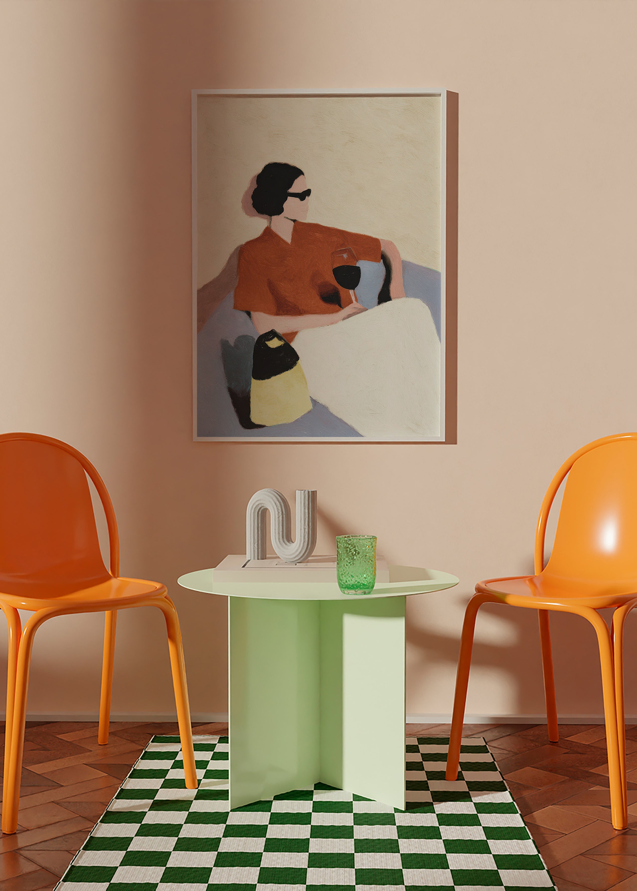 Køkkenkunst kvinde med vinglas – Product2