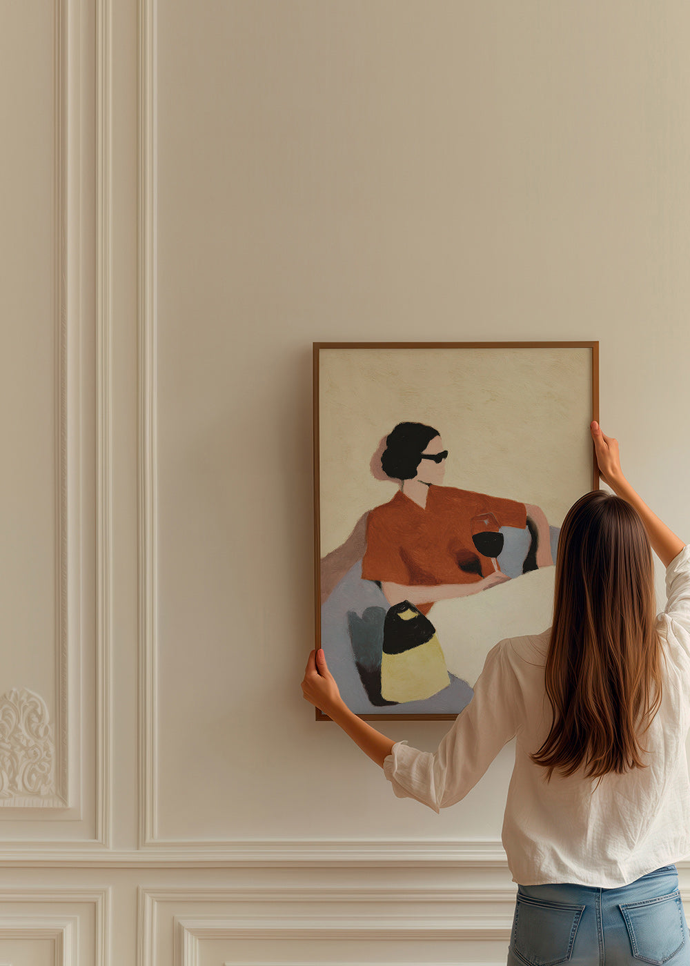 Køkkenkunst kvinde med vinglas – Product3