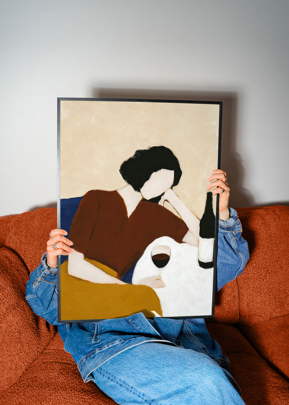 Køkkenkunst med figur og vinglas – Product3