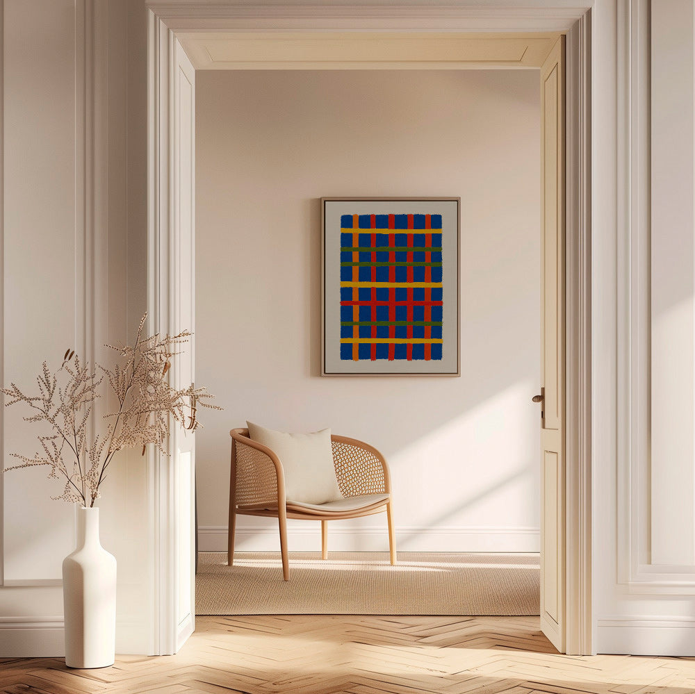 Geometrisk kunst farverist vertikal – Canvas2