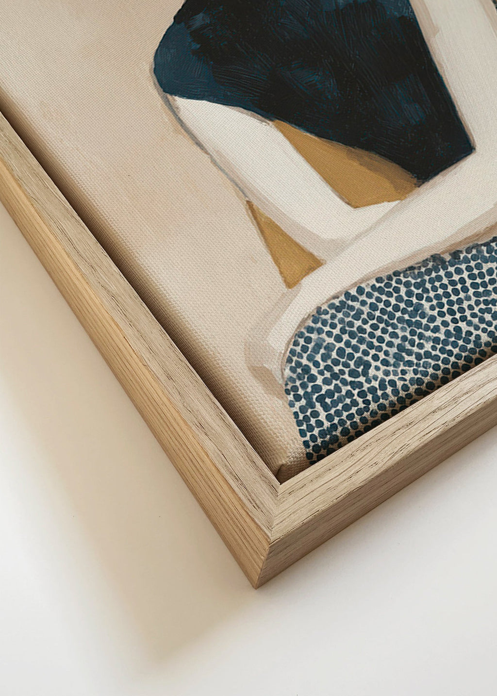 Illustration portræt kvinde med høj krave – Canvas detail