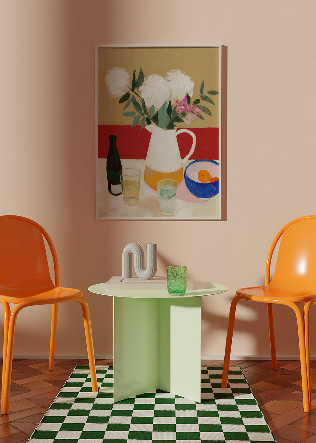 Botanisk plakat med kande og hvide blomster – Product3