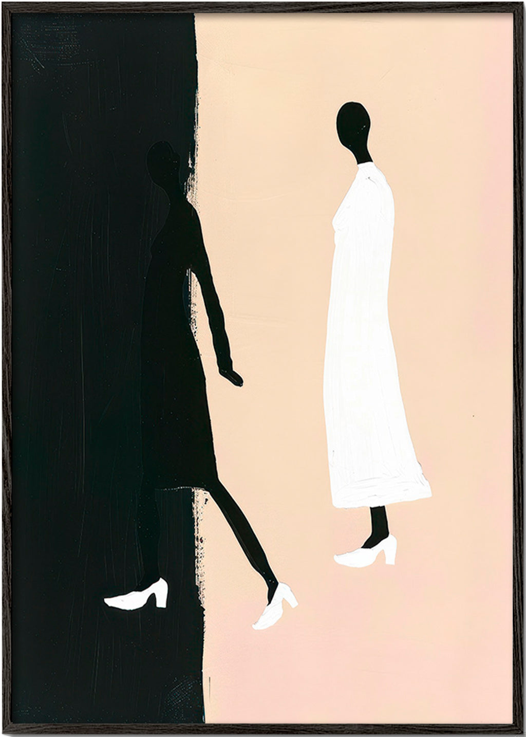 Illustration af minimalistiske silhuetter – Black Frame