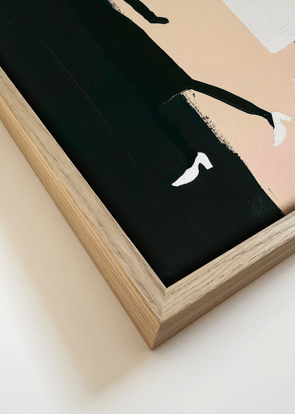 Illustration af minimalistiske silhuetter – Canvas detail