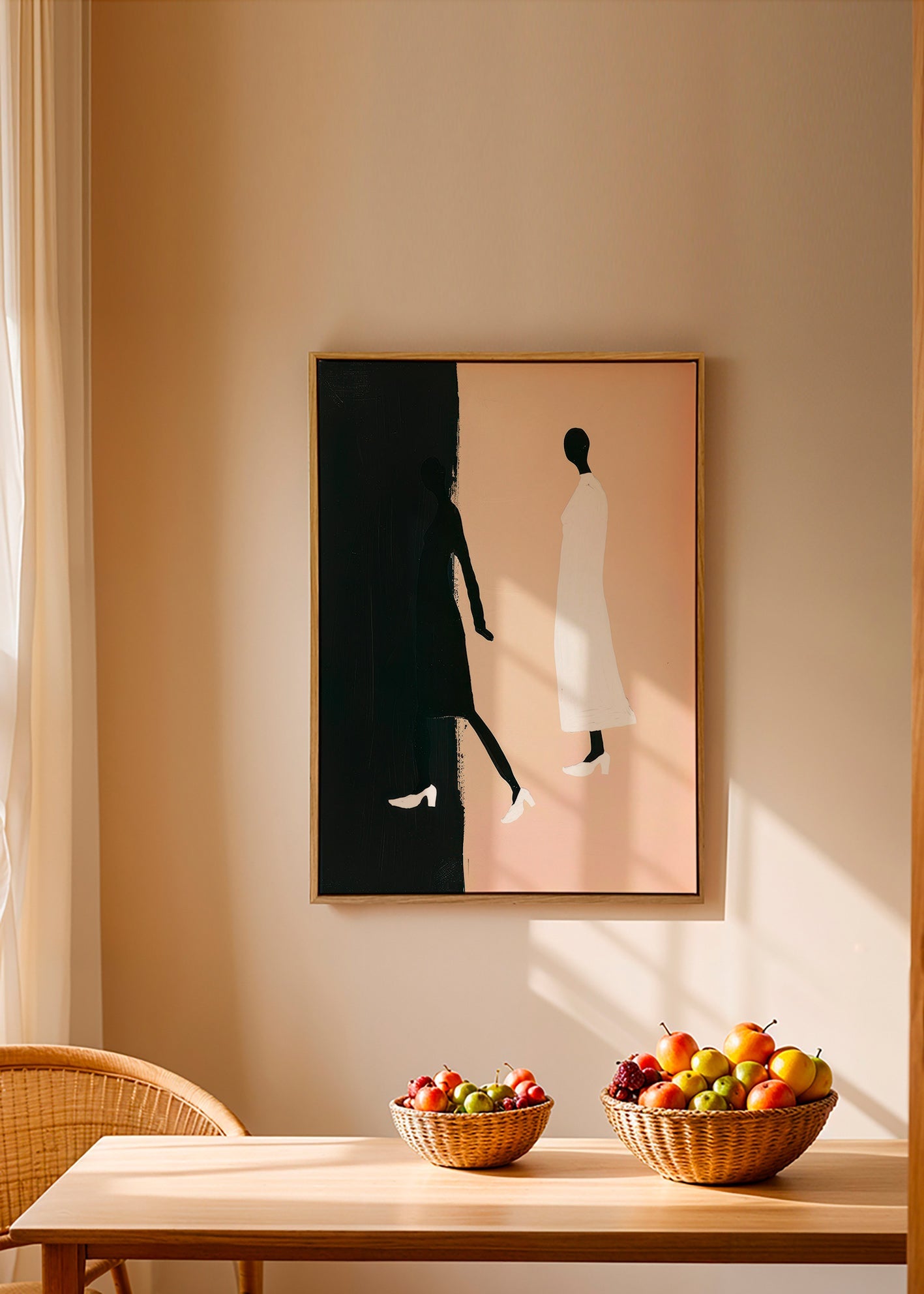 Illustration af minimalistiske silhuetter – Canvas2